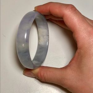 Purple & Green Jade Bangle Bracelet